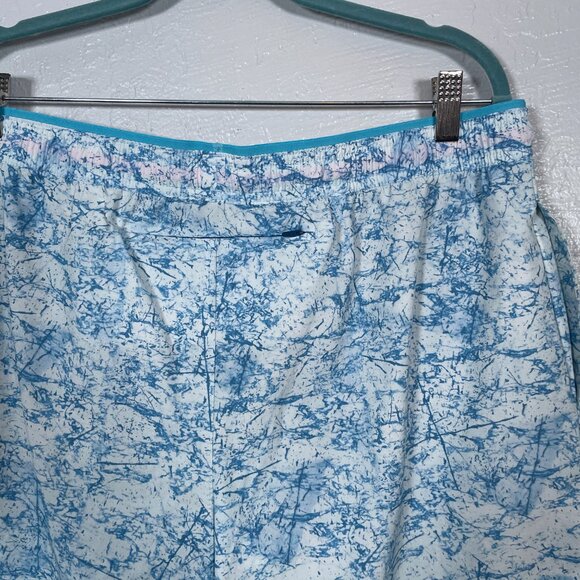 Chubbies Men XL Blue White Lined Classic Swim Trunk Short Pockets Drawstring - Picture 6 of 8